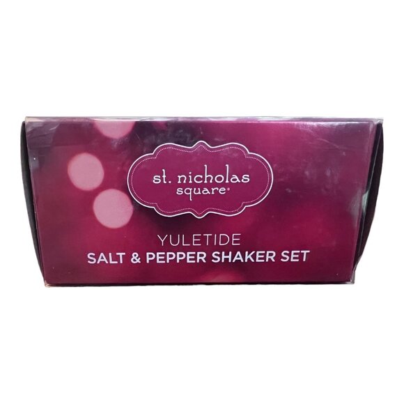 St. Nicholas Square Hand Painted Yuletide Snowman Salt & Pepper Shaker Set NEW - Picture 3 of 5